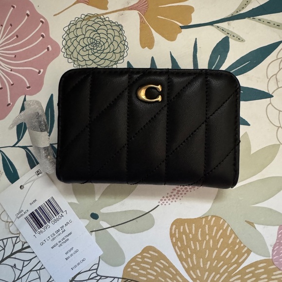 Coach Handbags - **SOLD** Coach Essential Small Zip Around Card Case Black
